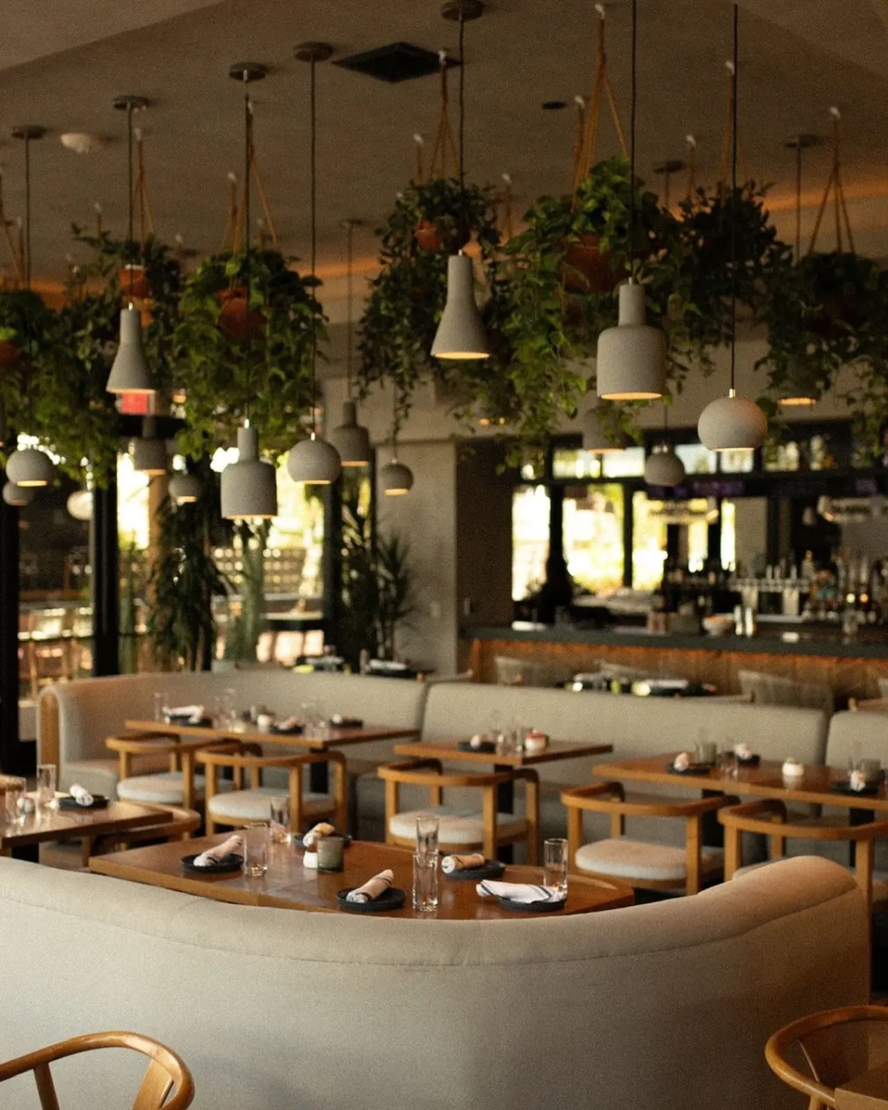 The dining room at night