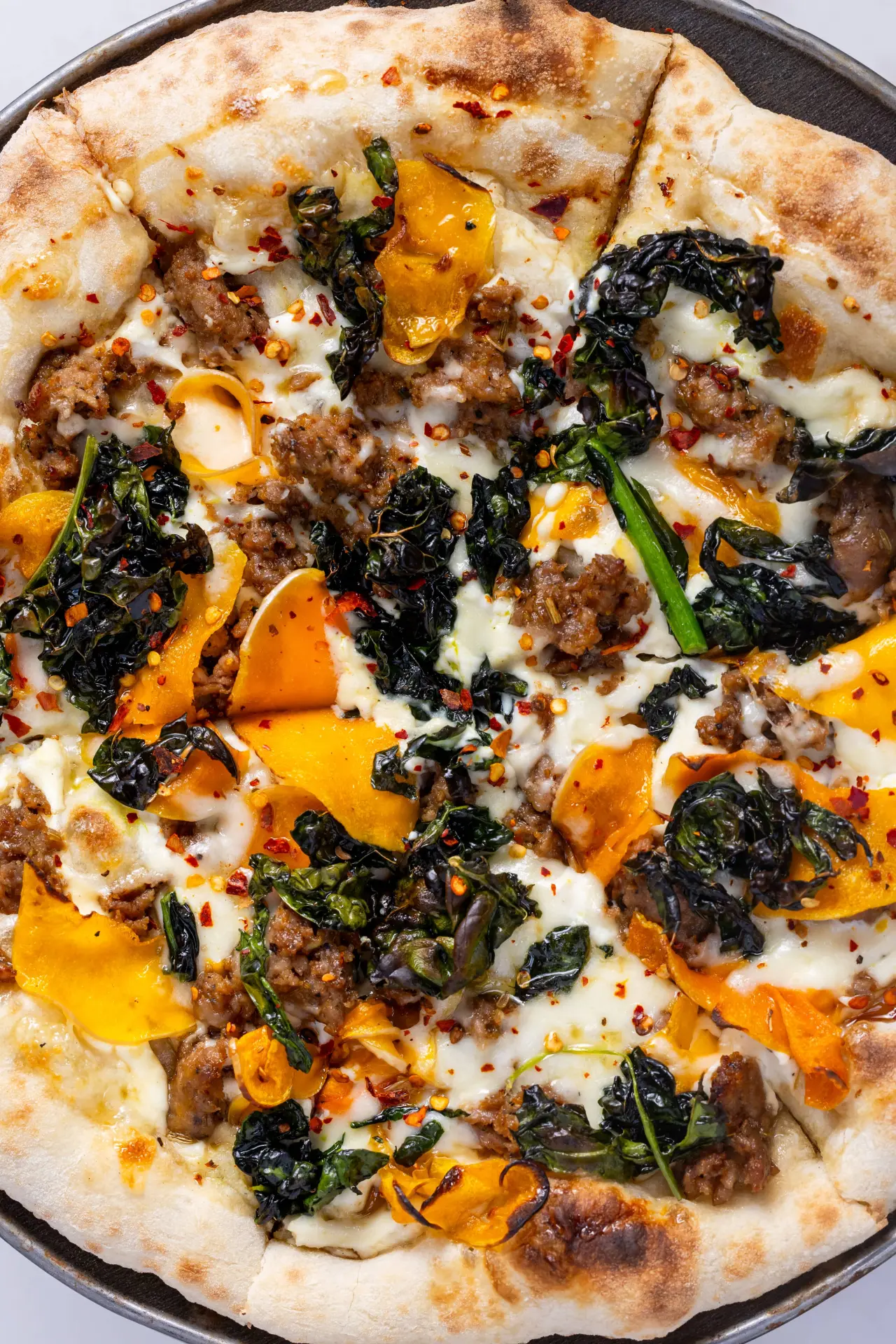 Hand-tossed pizza at CALA