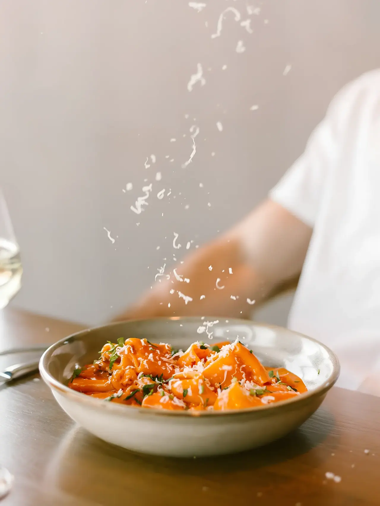 Pasta with parmesan