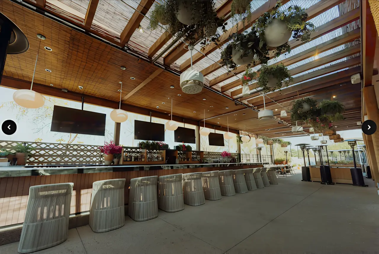 CALA's outdoor bar on the patio