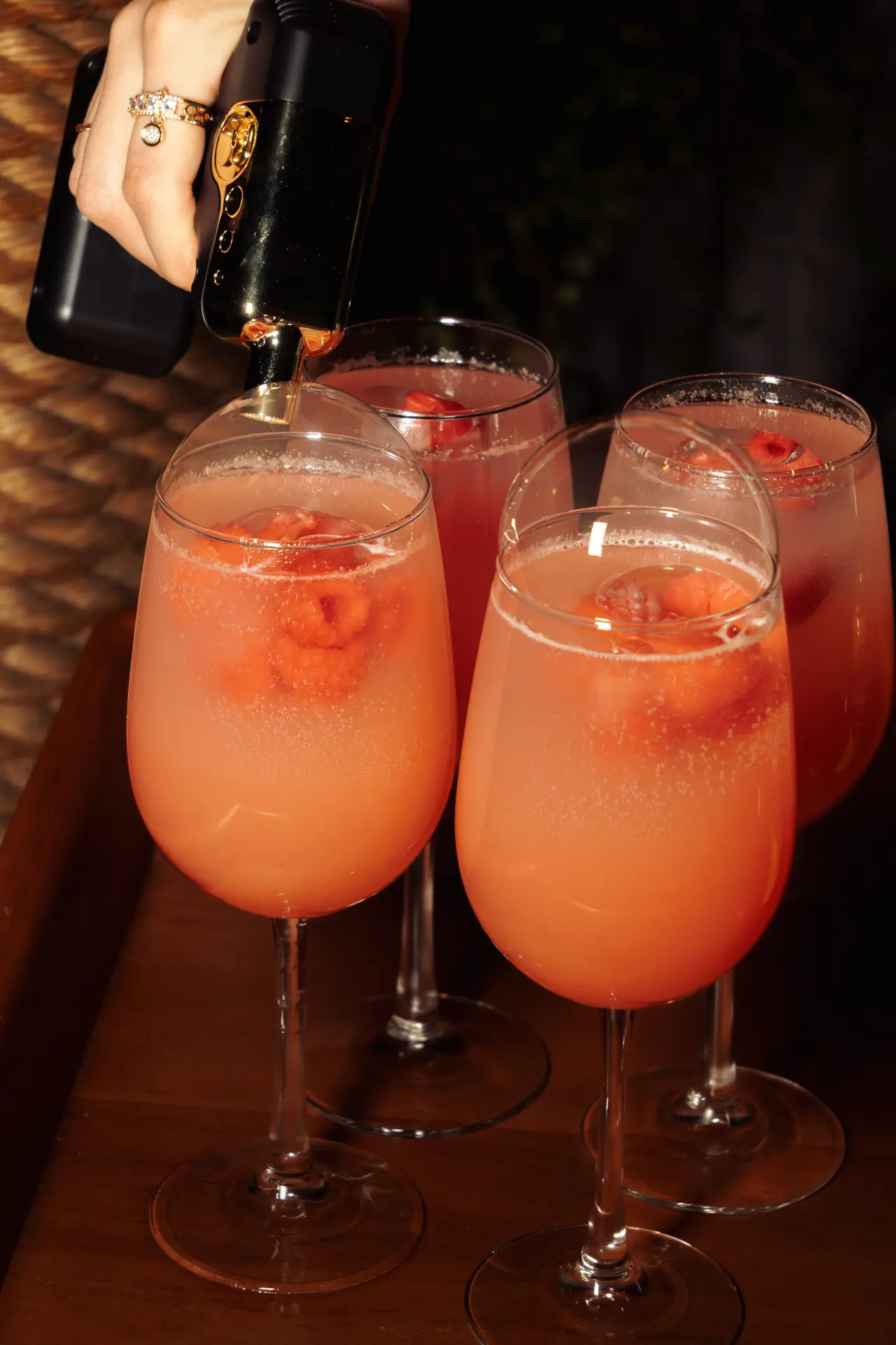 Pink spritzes poured at CALA